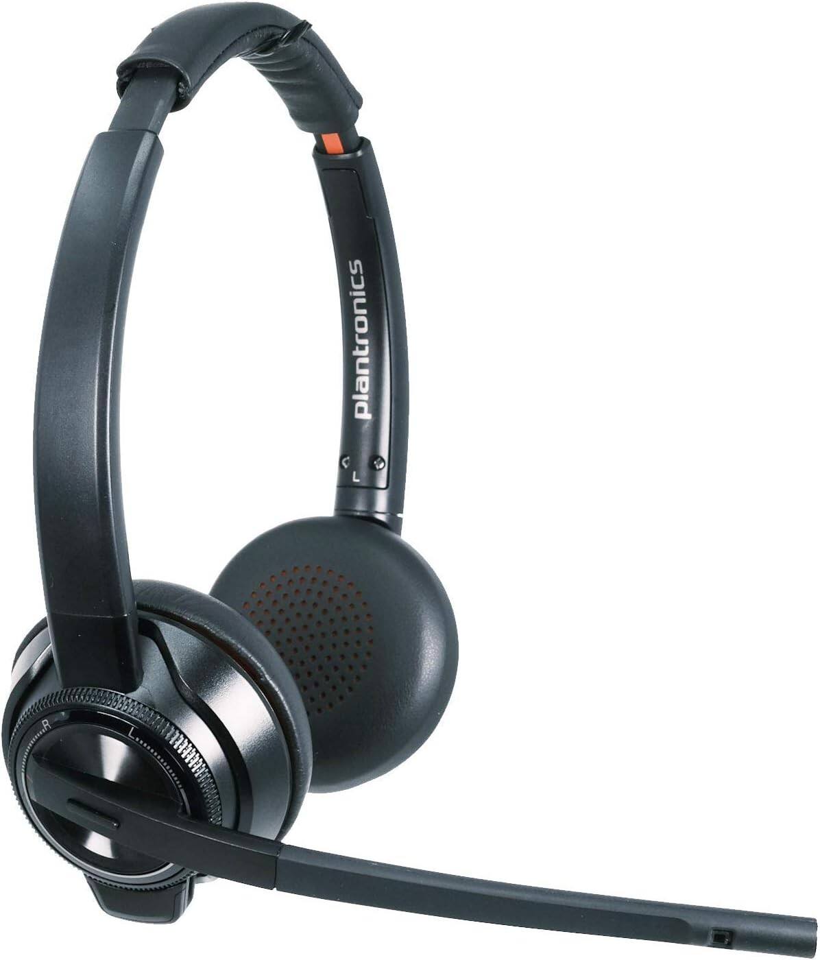 Left. HP - Poly Savi 8220 UC DECT USB-A Headset - Stereo - True Wireless - Bluetooth/DECT - 450 ft - 20 Hz to 20 kHz - On-ear - Black.