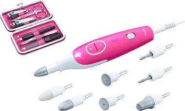 Beurer - 18-piece Manicure/Pedicure Device and Nail Set - Pink/White - Angle_Zoom