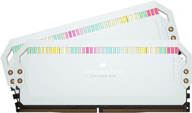 CORSAIR - DOMINATOR PLATINUM CMT32GX5M2B5600C36W RGB 32GB (2PK X 16GB) 5600MHz DDR5 C36 DESKTOP - White - Front_Zoom