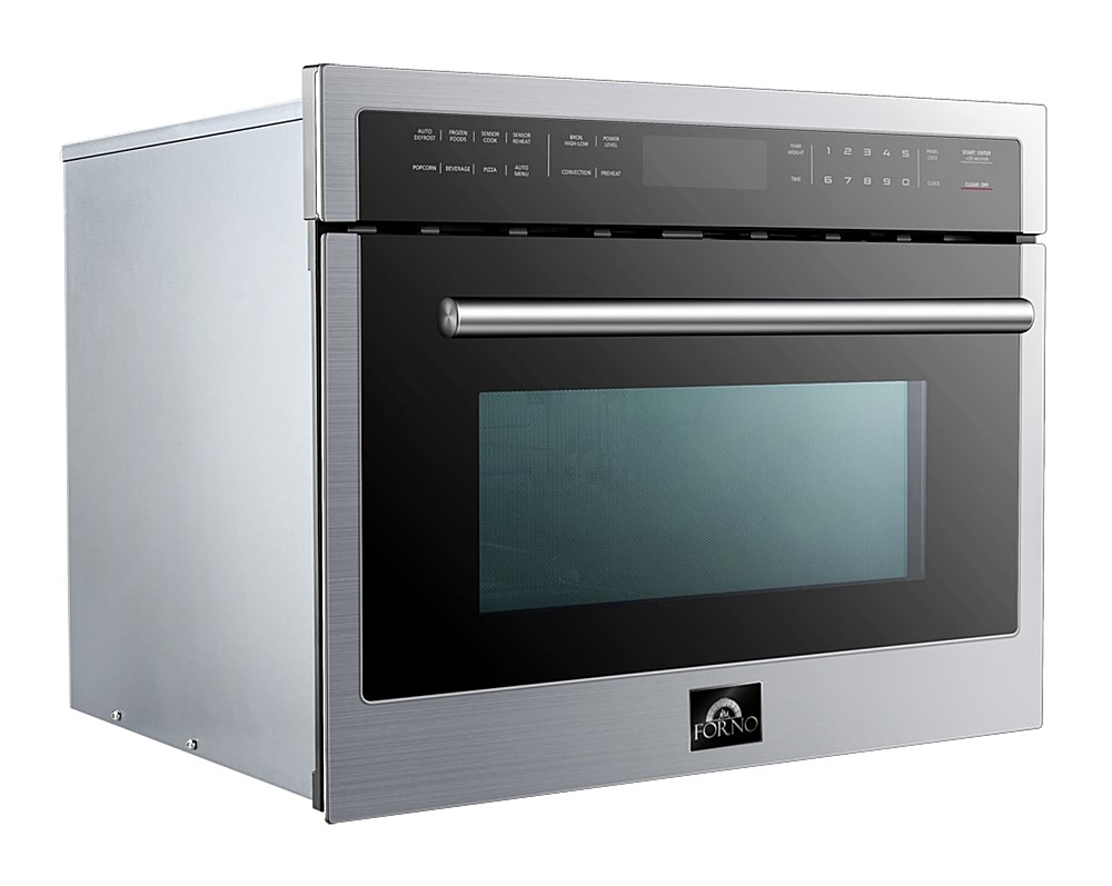 Left View: Forno Appliances - Oliena 1.6 Cu. Ft. Convection Microwave with Sensor Cooking