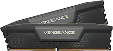 Front. CORSAIR - VENGEANCE 64GB (2x32GB) DDR5 5200MHz C40 UDIMM Desktop Memory - Black.