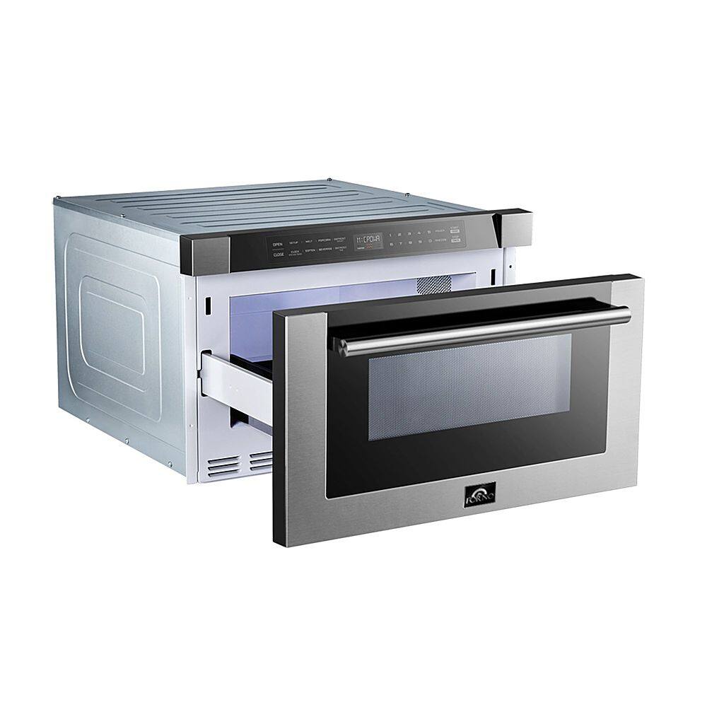 Left. Forno Appliances - Capoliveri 1.2 Cu Ft. Microwave Drawer.