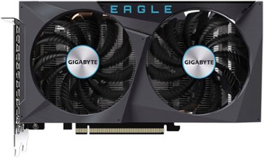 GIGABYTE - NVIDIA GeForce RTX 3050 EAGLE OC 8GB 128-bit GDDR6 Graphics Card with 2x WINDFORCE Fans - Black - Front_Zoom