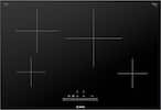Front. Bosch - 500 Series 30" Built-In Electric Induction Cooktop with 4 elements - Black.