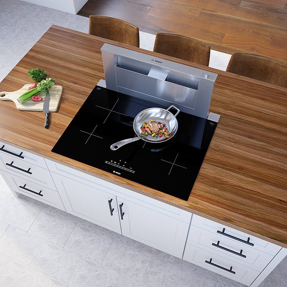 Alt View 18. Bosch - 500 Series 30" Built-In Electric Induction Cooktop with 4 elements - Black.