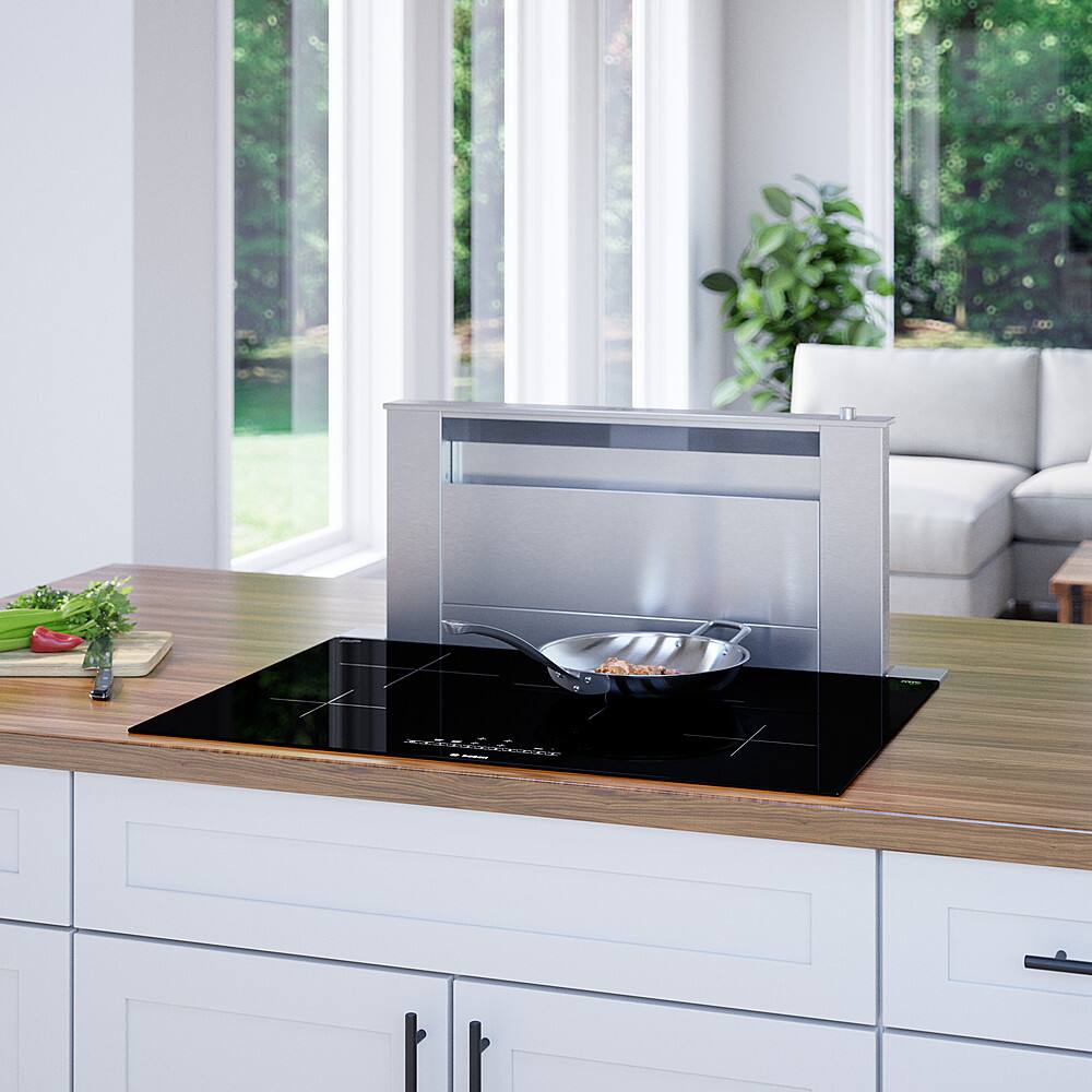 Alt View 19. Bosch - 500 Series 30" Built-In Electric Induction Cooktop with 4 elements - Black.