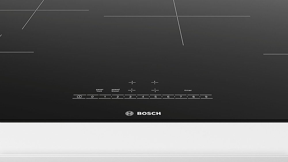 Zoom in on Left Zoom. Bosch - 500 Series 30" Built-In Electric Induction Cooktop with 4 elements - Black.