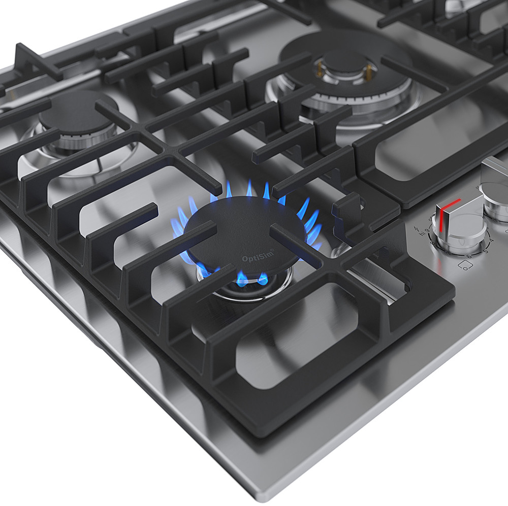 Bosch 800 Series 36 Built-In Gas Cooktop with 5 burners and OptiSim  Stainless Steel NGM8656UC - Best Buy