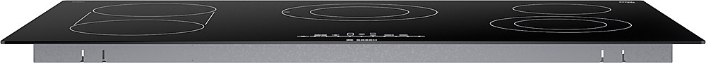Angle View: Bosch - 800 Series 36" Built-In Electric Cooktop with 5 elements - Black