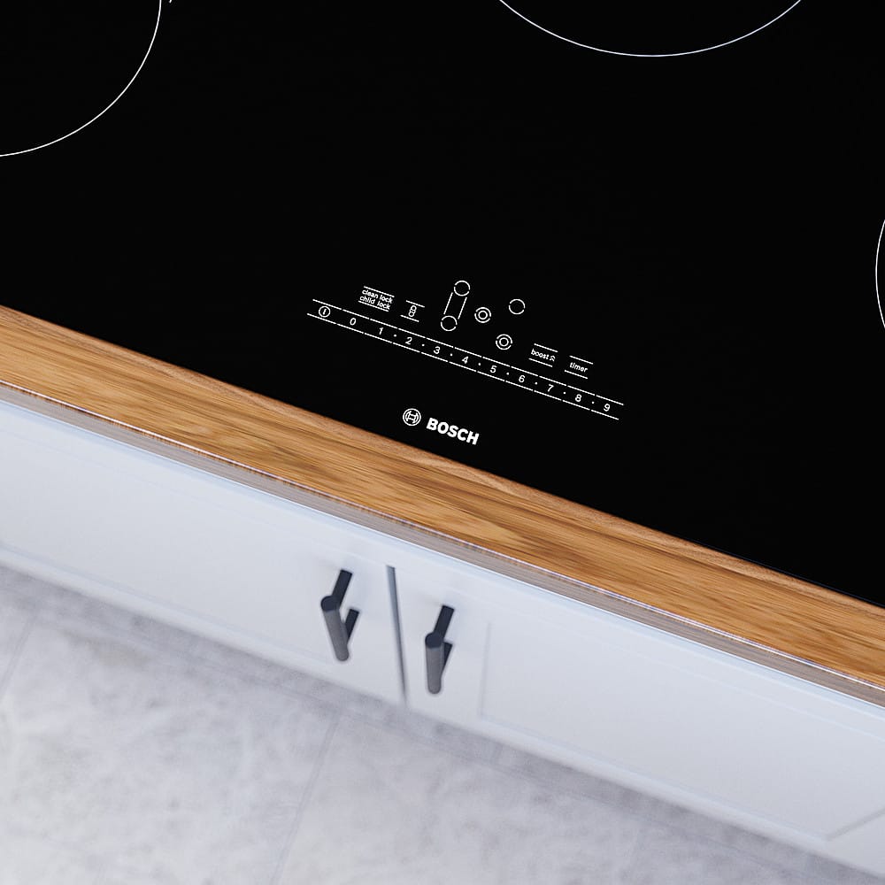 Alt View 14. Bosch - 800 Series 36" Built-In Electric Cooktop with 5 elements - Black.