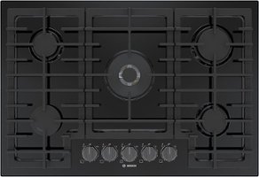 Bosch - 800 Series 30" Built-In Gas Cooktop with 4 burners - Black - Front_Zoom