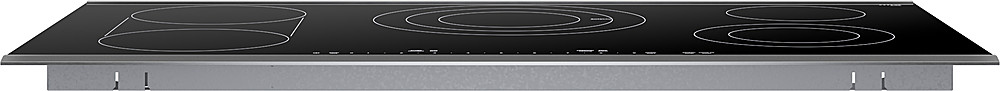 Angle View: Bosch - Benchmark Series 36" Built-In Electric Cooktop with 5 elements and Stainless Steel Frame - Black