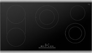 Bosch - 800 Series 36" Built-In Electric Cooktop with 5 elements and Stainless Steel Frame - Black - Front_Zoom