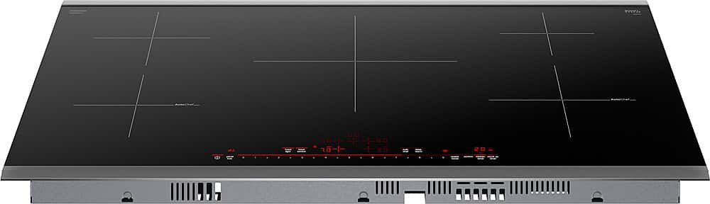 Alt View 11. Bosch - 800 Series 36" Built-In Electric Induction Cooktop with 5 elements and Wifi - Black.