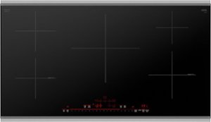 Bosch - 800 Series 36" Built-In Electric Induction Cooktop with 5 elements and Wifi - Black - Front_Zoom