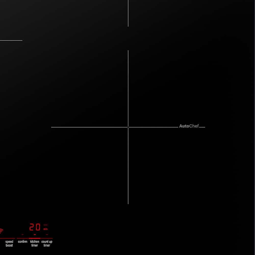 Alt View 13. Bosch - 800 Series 36" Built-In Electric Induction Cooktop with 5 elements and Wifi - Black.