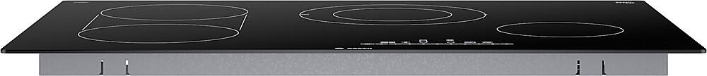Angle. Bosch - 800 Series 30" Built-In Electric Cooktop with 4 elements - Black.
