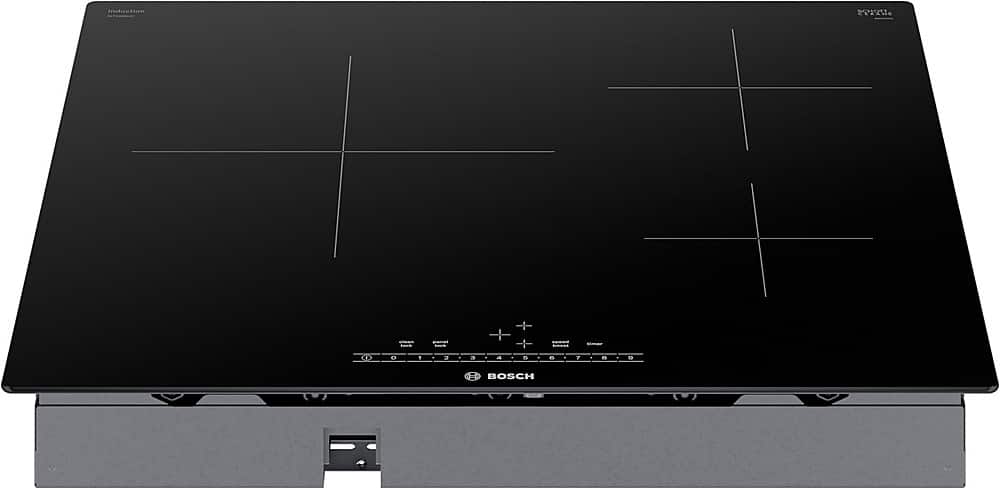Alt View 11. Bosch - 500 Series 24" Built-In Electric Induction Cooktop with 3 elements - Black.