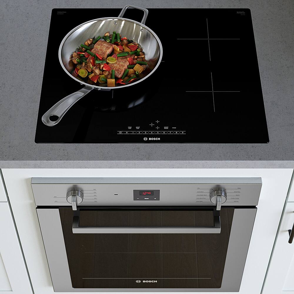 Alt View 17. Bosch - 500 Series 24" Built-In Electric Induction Cooktop with 3 elements - Black.