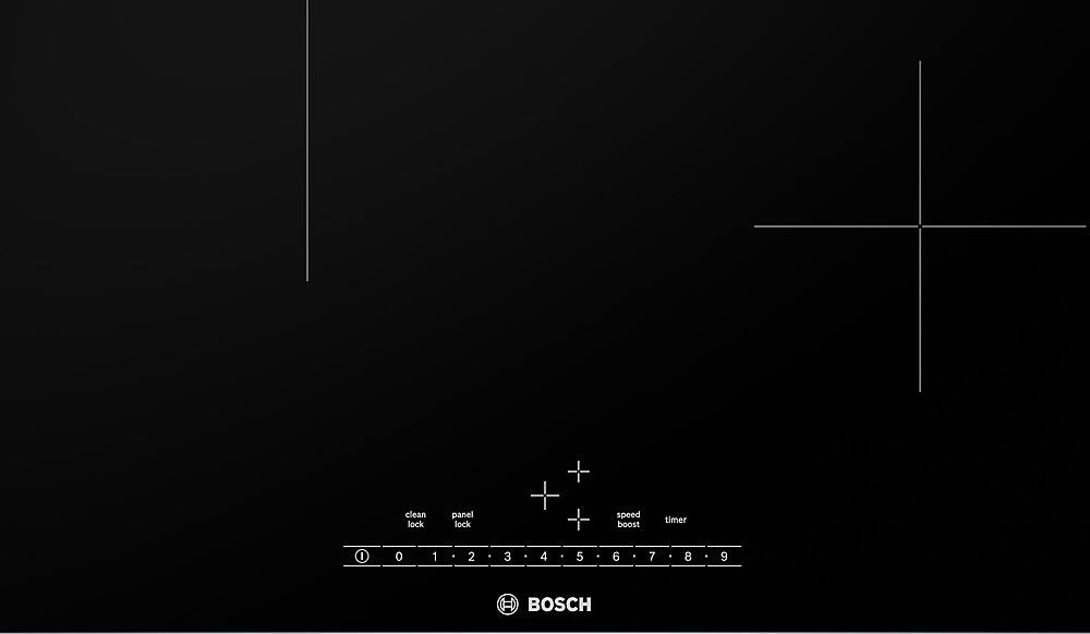 Alt View 13. Bosch - 500 Series 24" Built-In Electric Induction Cooktop with 3 elements - Black.