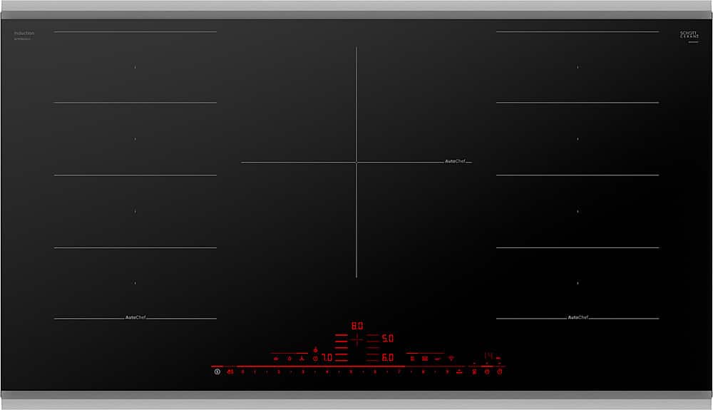 Bosch - Benchmark Series 36" Built-In Electric Induction Cooktop with 5 elements and Wifi - Black - Front_Zoom