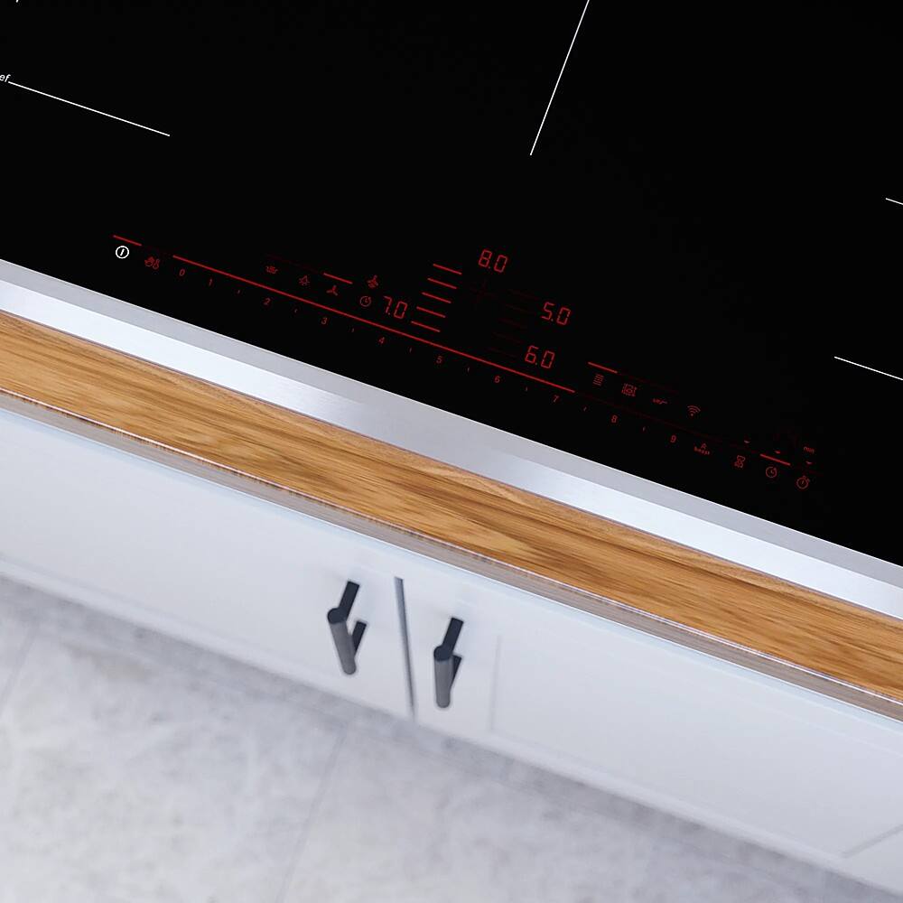 Alt View 18. Bosch - Benchmark Series 36" Built-In Electric Induction Cooktop with 5 elements and Wifi - Black.