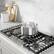 Angle. Bosch - 500 Series 36" Built-In Gas Cooktop with 5 burners - Stainless steel.