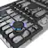 Alt View 12. Bosch - 500 Series 36" Built-In Gas Cooktop with 5 burners - Stainless steel.