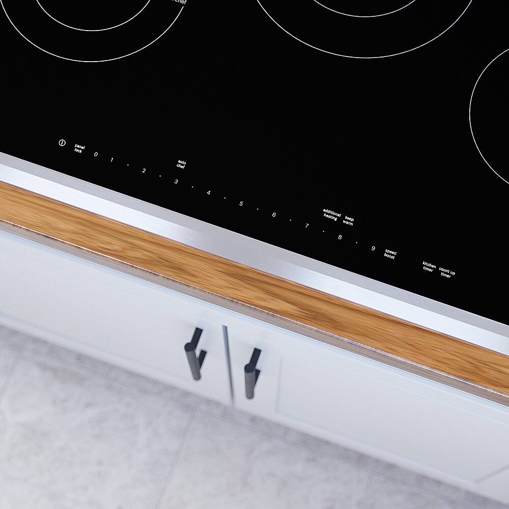 Alt View 16. Bosch - Benchmark Series 30" Built-In Electric Cooktop with 5 elements and Stainless Steel Frame - Black.