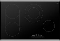 Bosch - 800 Series 30" Built-In Electric Cooktop with 4 elements and Stainless Steel Frame - Black - Front_Zoom