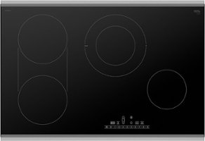 Bosch - 800 Series 30" Built-In Electric Cooktop with 4 elements and Stainless Steel Frame - Black - Front_Zoom