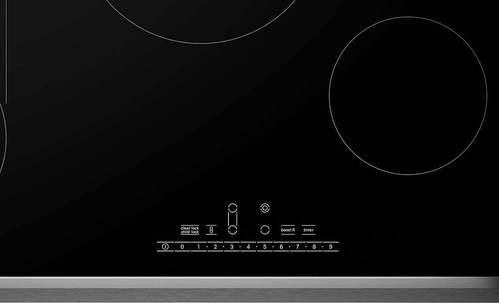 Alt View 13. Bosch - 800 Series 30" Built-In Electric Cooktop with 4 elements and Stainless Steel Frame - Black.