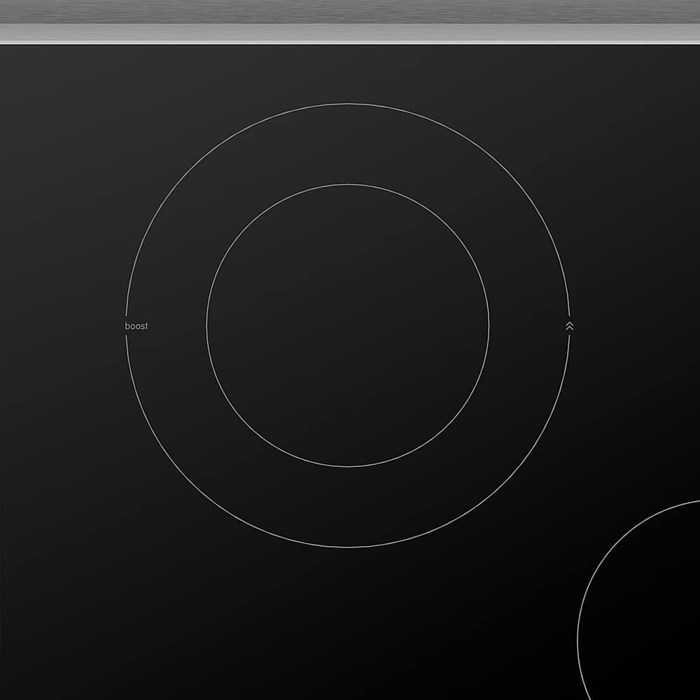 Alt View 16. Bosch - 800 Series 30" Built-In Electric Cooktop with 4 elements and Stainless Steel Frame - Black.