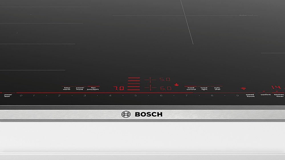 Left View: Bosch - Benchmark Series 4.8 Cu. Ft. Self-Cleaning Slide-In Gas Convection Range - Stainless steel