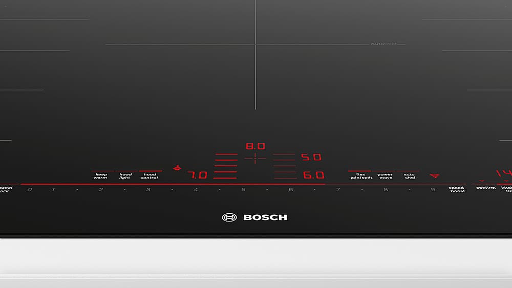 Alt View 15. Bosch - Benchmark Series 36" Built-In Electric Induction Cooktop with 5 elements and Wifi, Frameless - Black.
