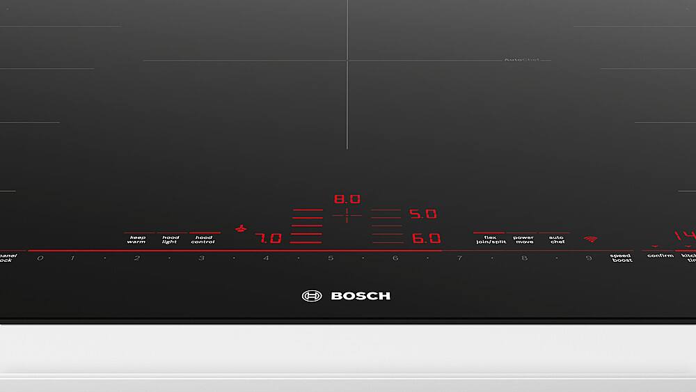 Alt View 15. Bosch - Benchmark Series 36" Built-In Electric Induction Cooktop with 5 elements and Wifi, Frameless - Black.