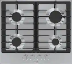 Bosch - 500 Series 24" Built-In Gas Cooktop with 4 burners - Stainless Steel - Front_Zoom