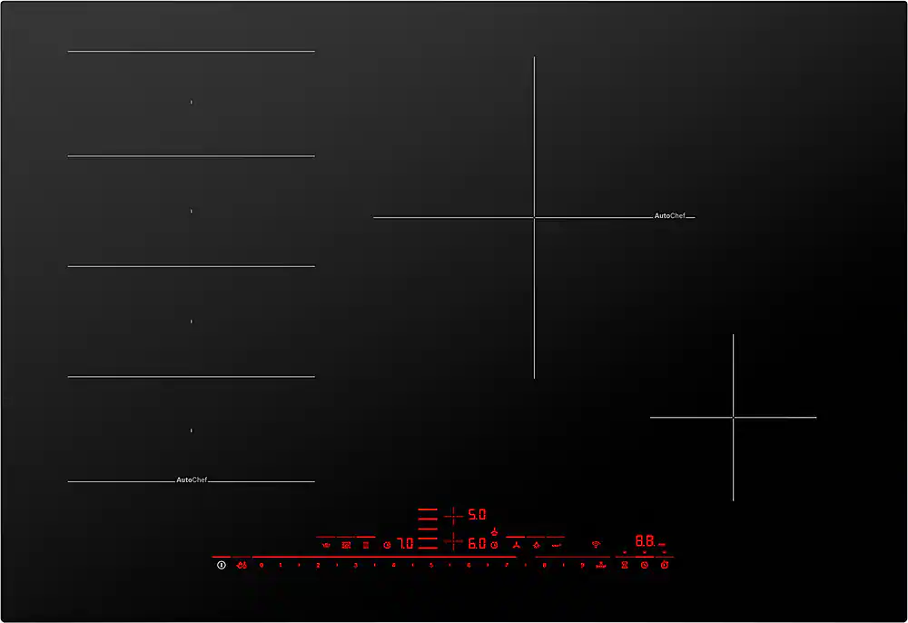 Bosch - Benchmark Series 30" Built-In Electric Induction Cooktop with 4 elements and Wifi, Frameless - Black