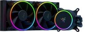 Razer - Hanbo Chroma RGB AIO 240mm CPU Liquid Cooling System - Black - Front_Zoom