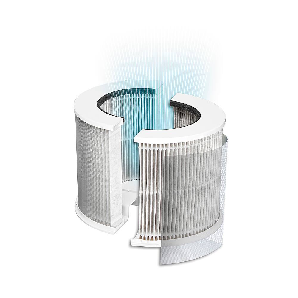 Angle View: Replacement Particle Filter for Blueair Classic 400 Series Air Purifies - White