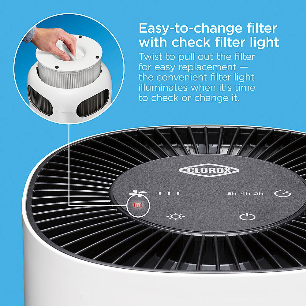 Clorox Tabletop HEPA Air Purifier White 11020 Best Buy