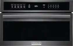 Frigidaire - Gallery 1.6 Cu. Ft. Built-In Microwave Oven with Drop-Down Door - Black Stainless Steel - Front_Zoom