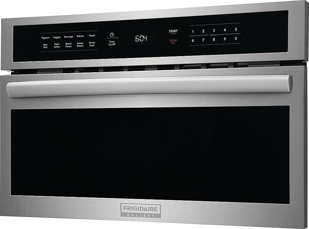 Left View: Sharp - 30" 1.2 Cu. Ft. Built-in Microwave Drawer - Stainless steel