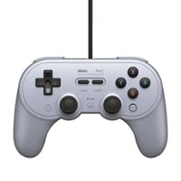 8BitDo - Pro 2 Wired Gamepad - Gray - Front_Zoom