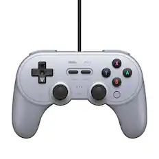 Front. 8BitDo - Pro 2 Wired Gamepad - Gray.