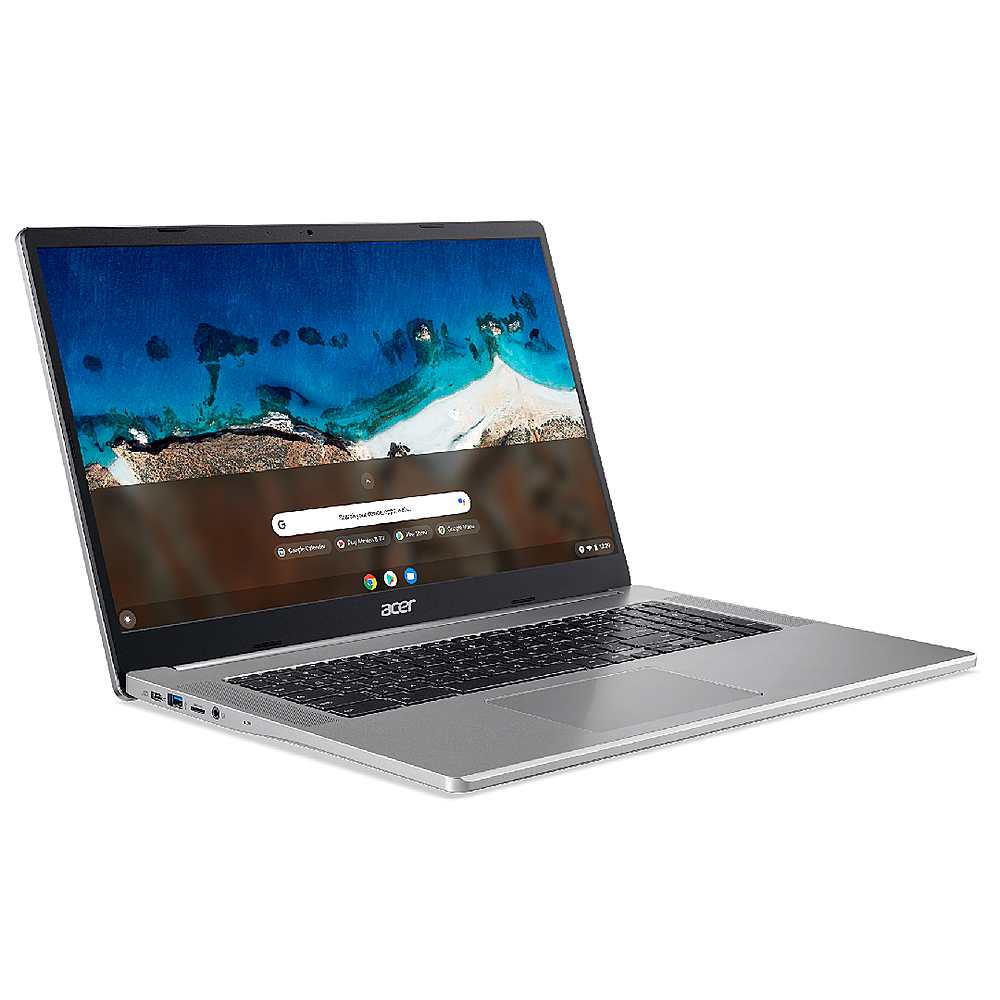 Angle View: Acer 317 Chromebook - 17.3" Intel Celeron N4500 1.1GHz 4GB RAM 64GB ChromeOS - Refurbished