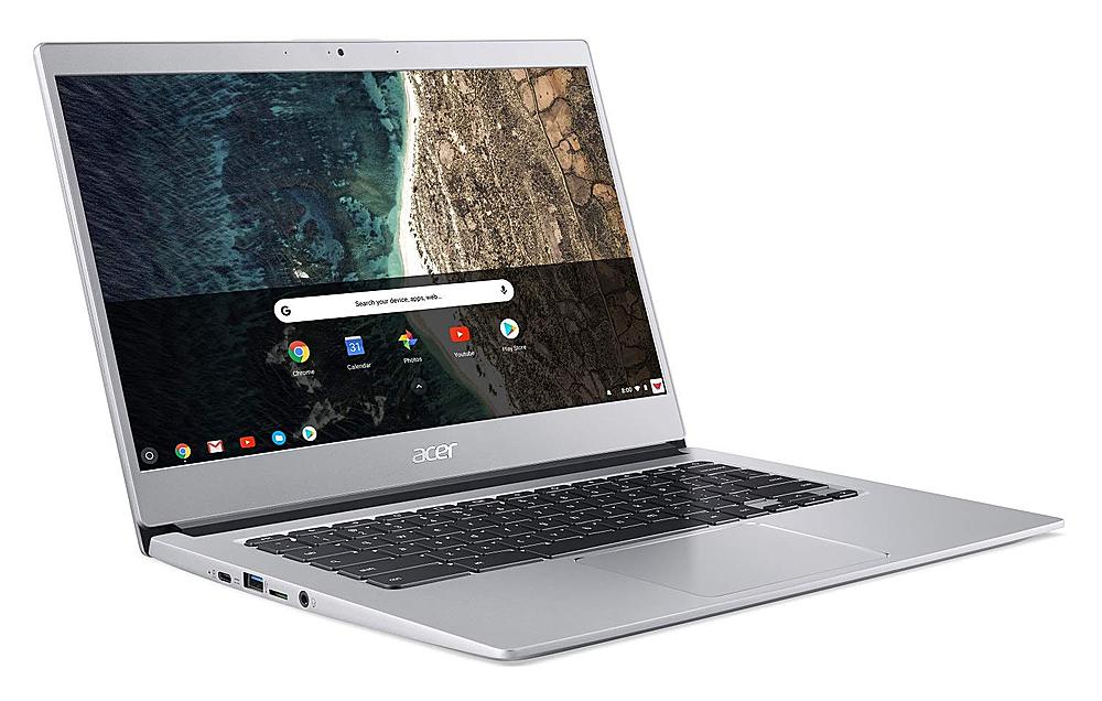 Angle View: Acer Chromebook 514 14" Intel Celeron N3450 1.1GHz 4GB Ram 64GB Flash Chrome OS - Refurbished