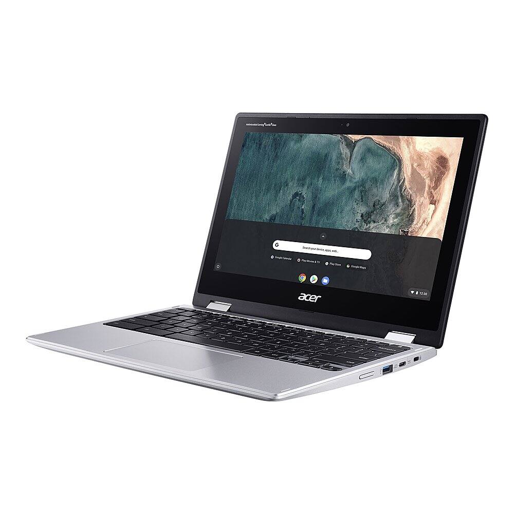 Angle View: Acer Chromebook 11.6" Intel Celeron N4000 1.1GHz 4GB RAM 64GB Flash ChromeOS - Refurbished