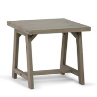 Simpli Home - Sawhorse End Table - Distressed Grey - Front_Zoom