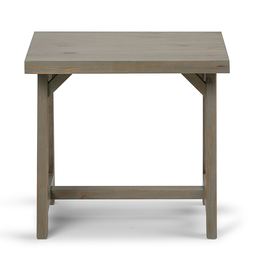 Left View: Simpli Home - Sawhorse End Table - Distressed Grey